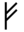 Lettre Rune F en noir et blanc, Vieil Futhark, langues anciennes, runes celtiques.