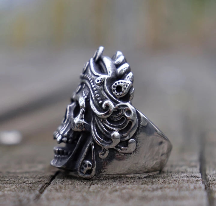 Bague skull - king