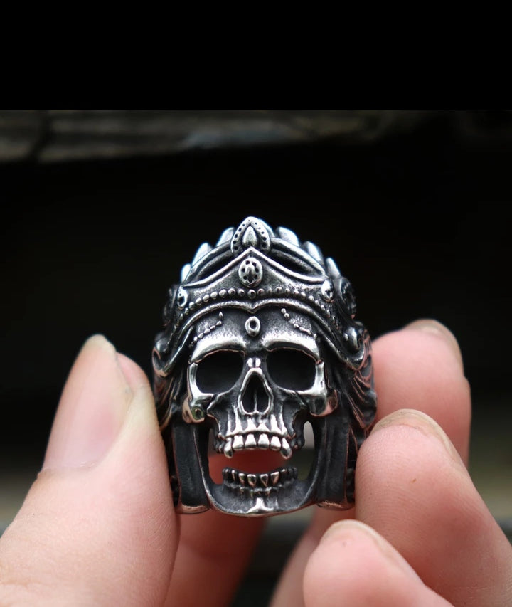 Bague skull - king