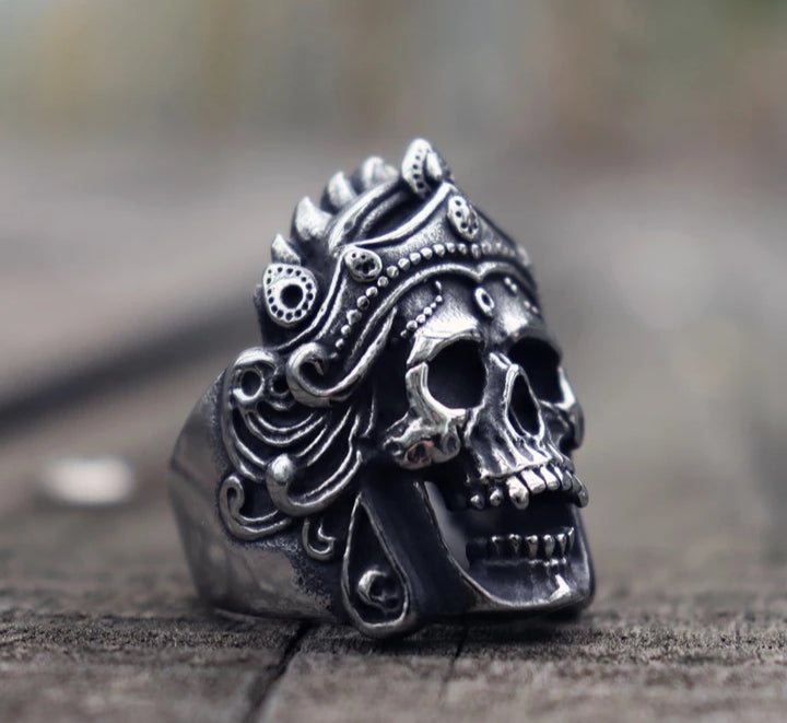 Bague skull - king