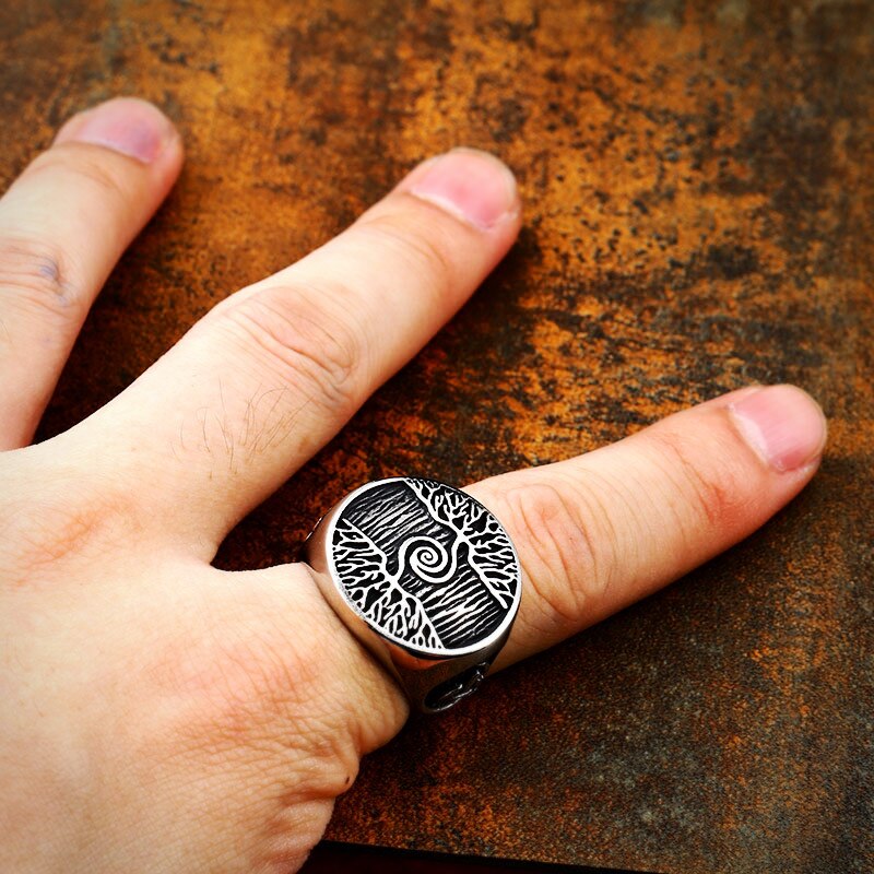 Bague viking - arbre de vie YGGDRASIL