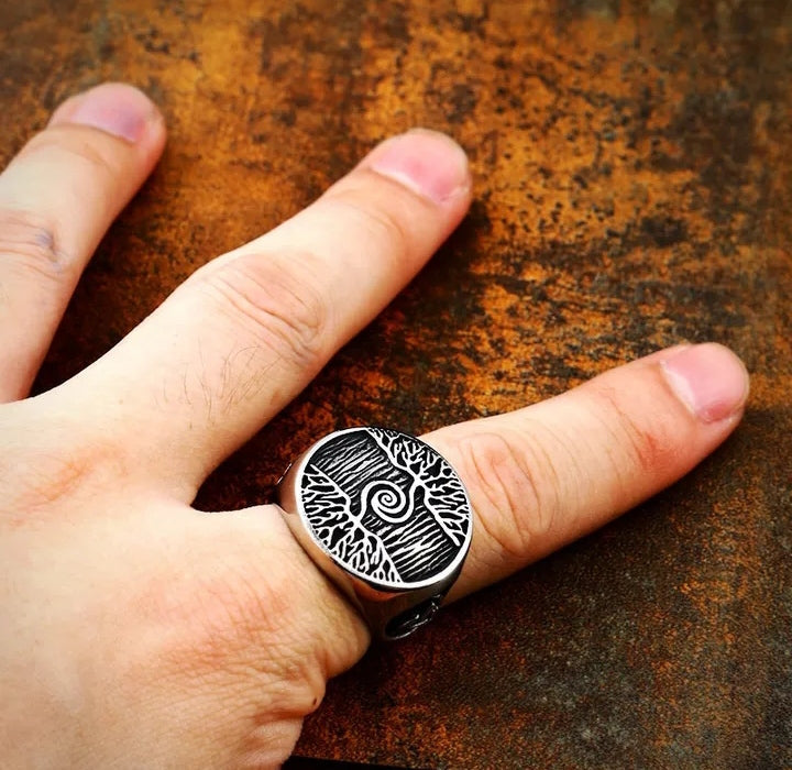 Bague viking - arbre de vie YGGDRASIL