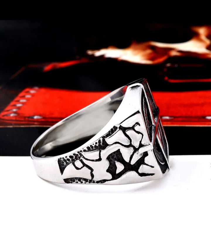 Bague viking - compas de navigateur