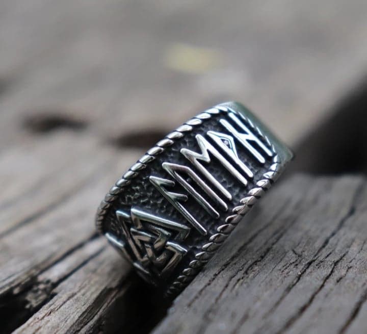 Bague viking - Valknut - runique