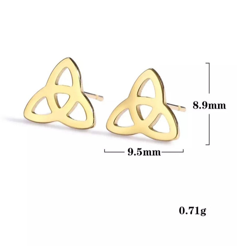 Boucles d’oreilles - triquetra - Or / acier inoxydable