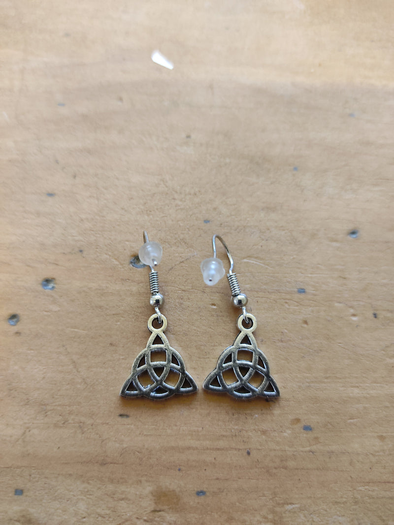 Boucles d’oreilles - triquétre - argent / acier inoxydable