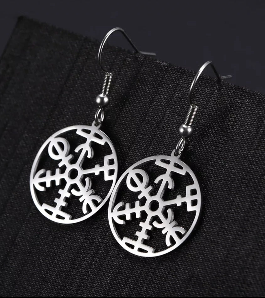 Boucles d’oreilles - viking - argent / acier inoxydable