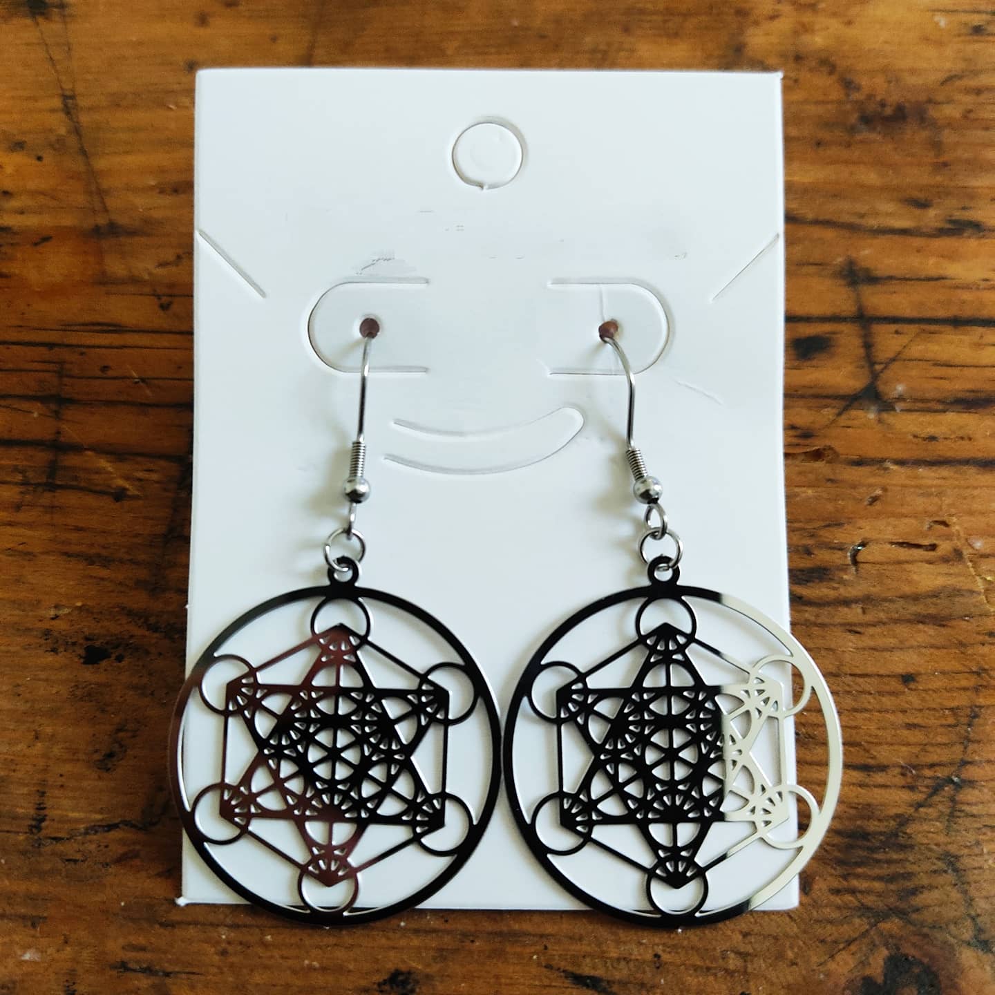 Boucles d’oreilles yoga - argent / acier inoxydable