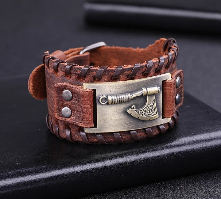 Bracelet viking - axe & warrior