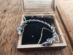 Bracelet viking - torque / ivar acier inoxydable - argent