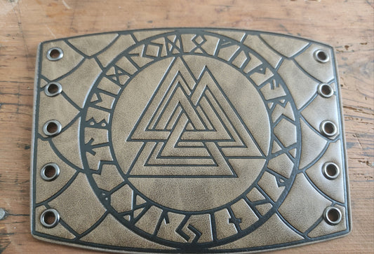 Brassard cuir viking valknut