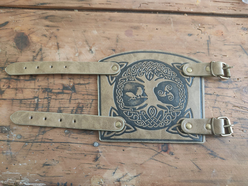 Brassard cuir viking yggdrasil