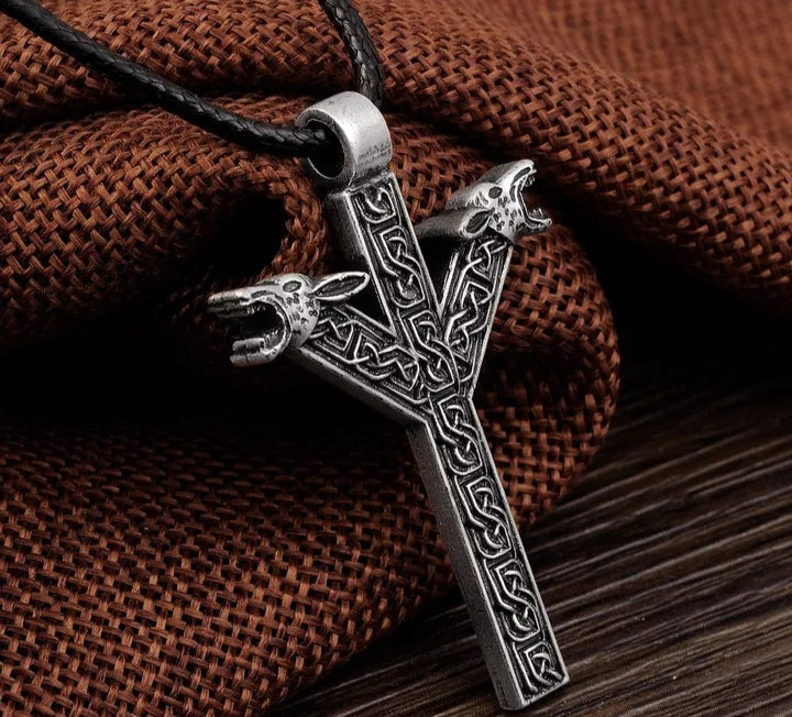 Collier viking - Algiz - rune