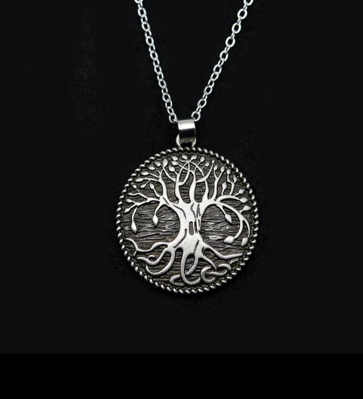 Collier viking - Yggdrasil - argent / Acier non inoxydable