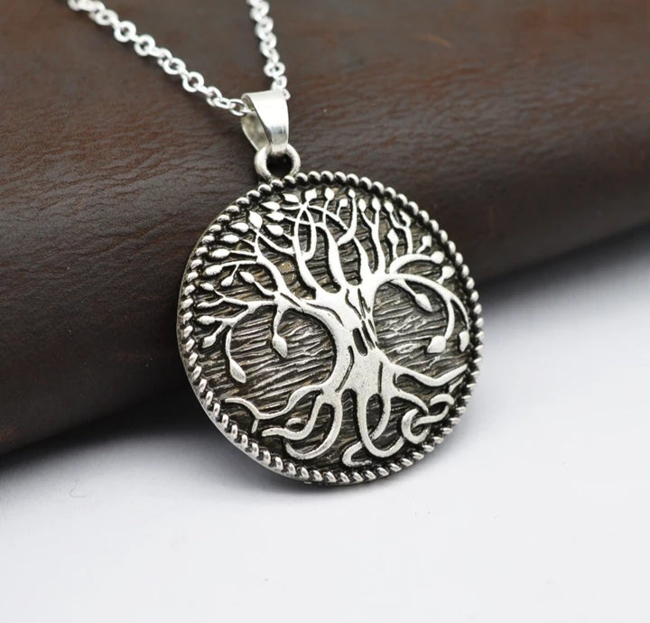 Collier viking - Yggdrasil - argent / Acier non inoxydable