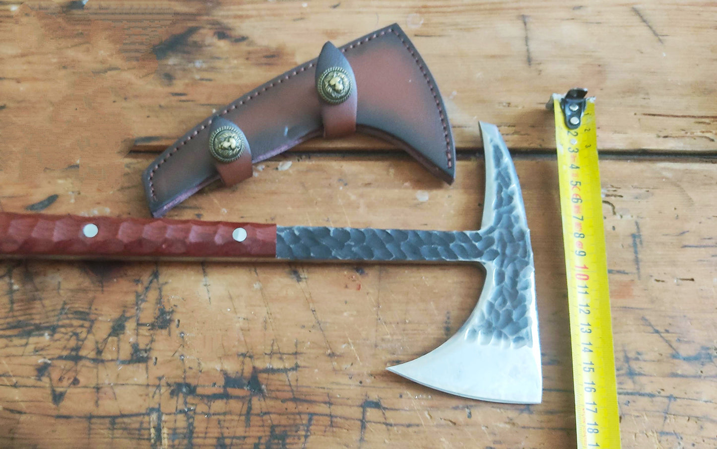 Hachette tomahawk viking - acier bois / 33 cm