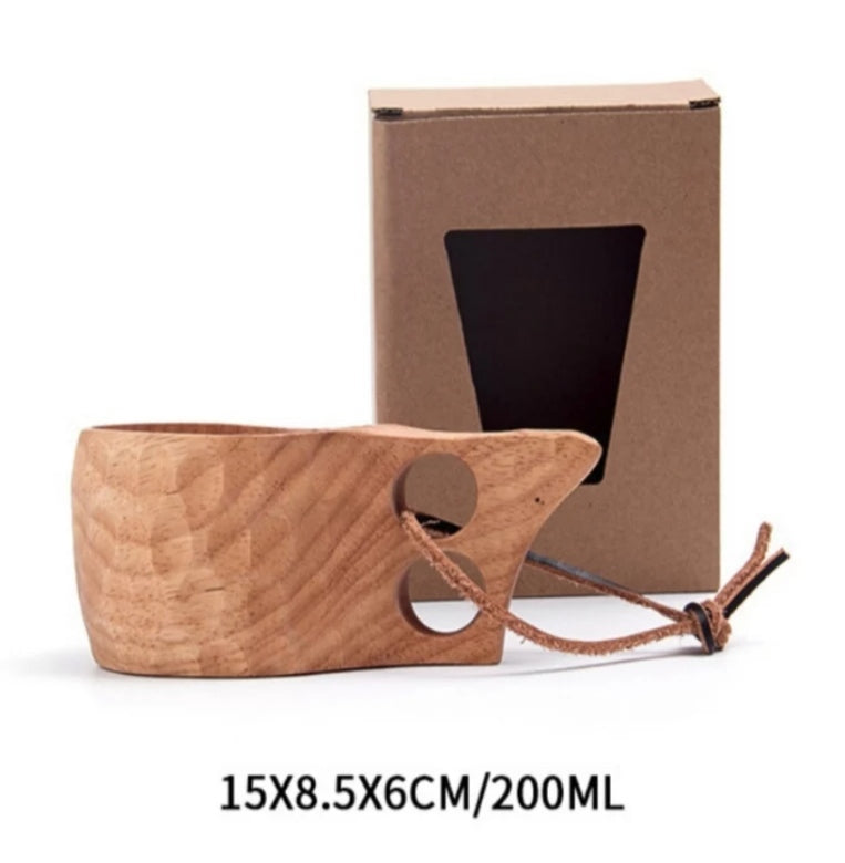 Tasse scandinave ’ THOR ’ en bois d’hévéa